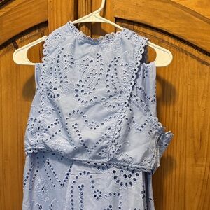 Light Blue Eyelet Dress